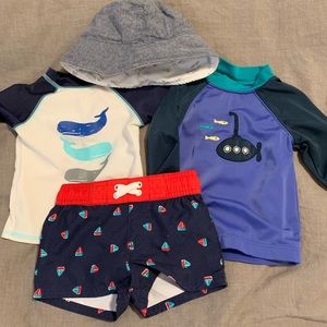 Baby boy swim lot